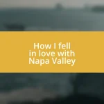 How I fell in love with Napa Valley