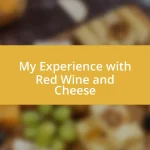 My Experience with Red Wine and Cheese